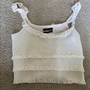 White cropped tank top